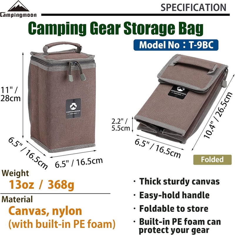 CAMPINGMOON Camping Gear Lantern Storage Case T-8,T-9 - Image 3